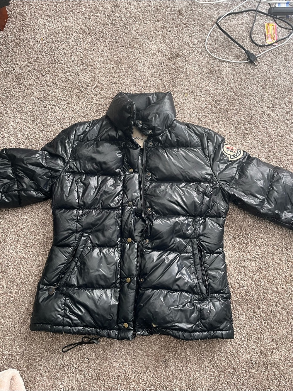 Moncler Black Quilted Down Puffer Jacket Size 2 Women’s